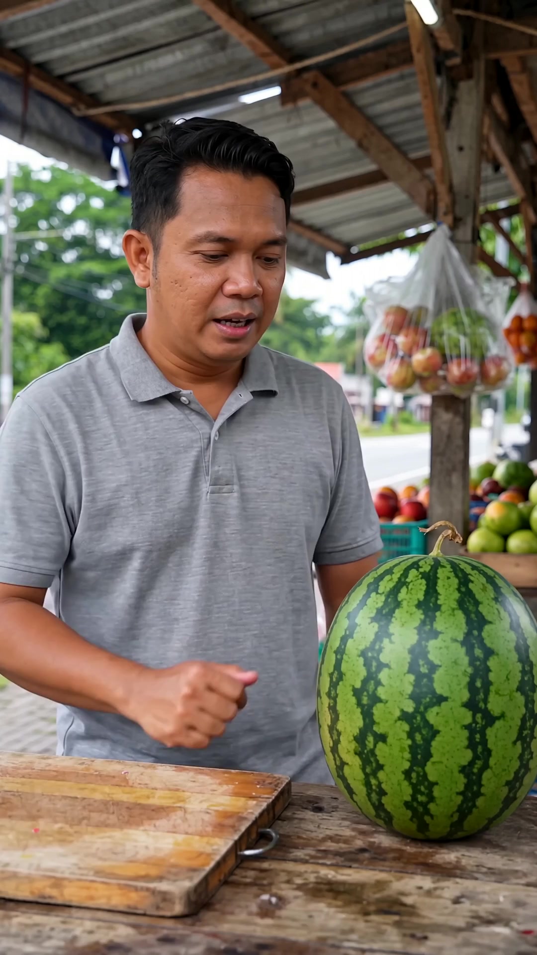 AI-generated clip: Kita semua ada pak cik yang kata ketuk je dia tahu manis, sekali...